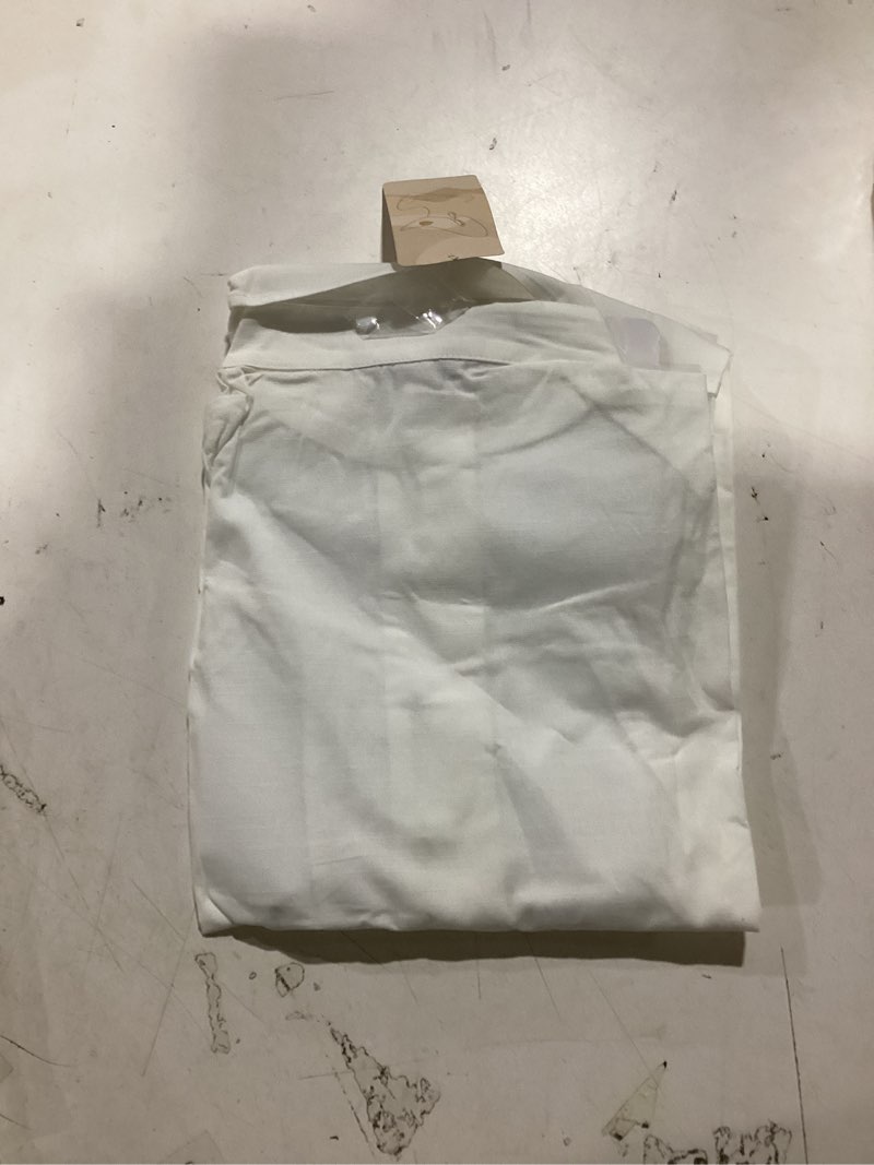Condition photo showing Good Condition for PRETTYGARDEN Women’s Spring Long Sleeve Tops Dressy Casual Button Down Smocked Cuffed Office Business Work Blouses Shirts White Small