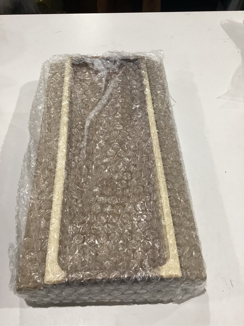 Condition photo showing New/Like New for sofa arm tray,acacia wood folding couch arm tray,sofa armrest trays with anti-slip pad for drinks,snacks,phone,remote control brown 1 pc