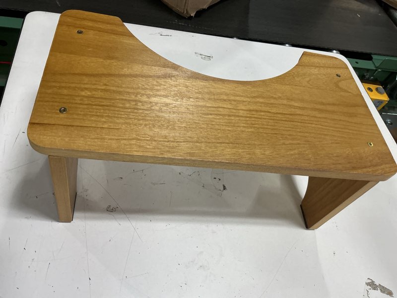 Condition photo showing Good Condition for AZEN Toilet Stool Squat Adult, Wood Poop Stool for Bathroom Adults, 7 Inch Height Yellow (1 Pack)