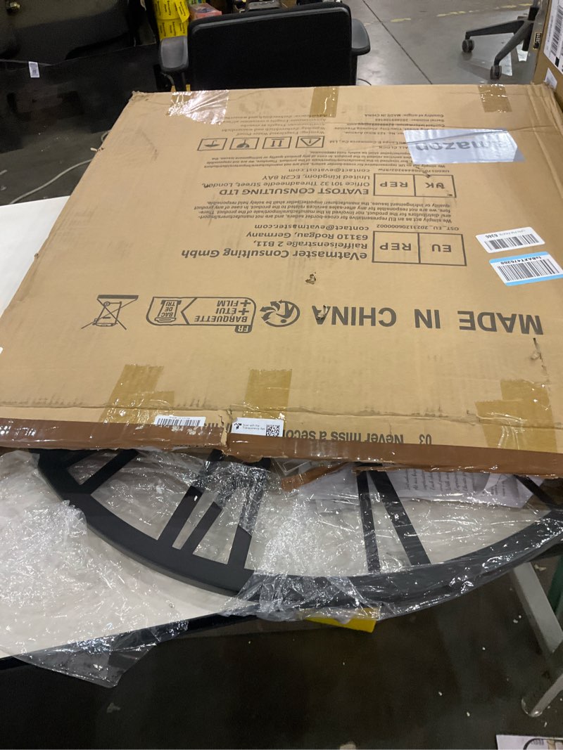 Condition photo showing New/Like New for 30 Inch Large Metal Wall Clock with Voice and Light Sensor Night Light, Glow in The Dark Non-Ticking Silent Battery Operated Decorative Oversized Wall Clock for Bedroom Living Room Decor Dark Brown - Roman Numbers 30inch (76cm)