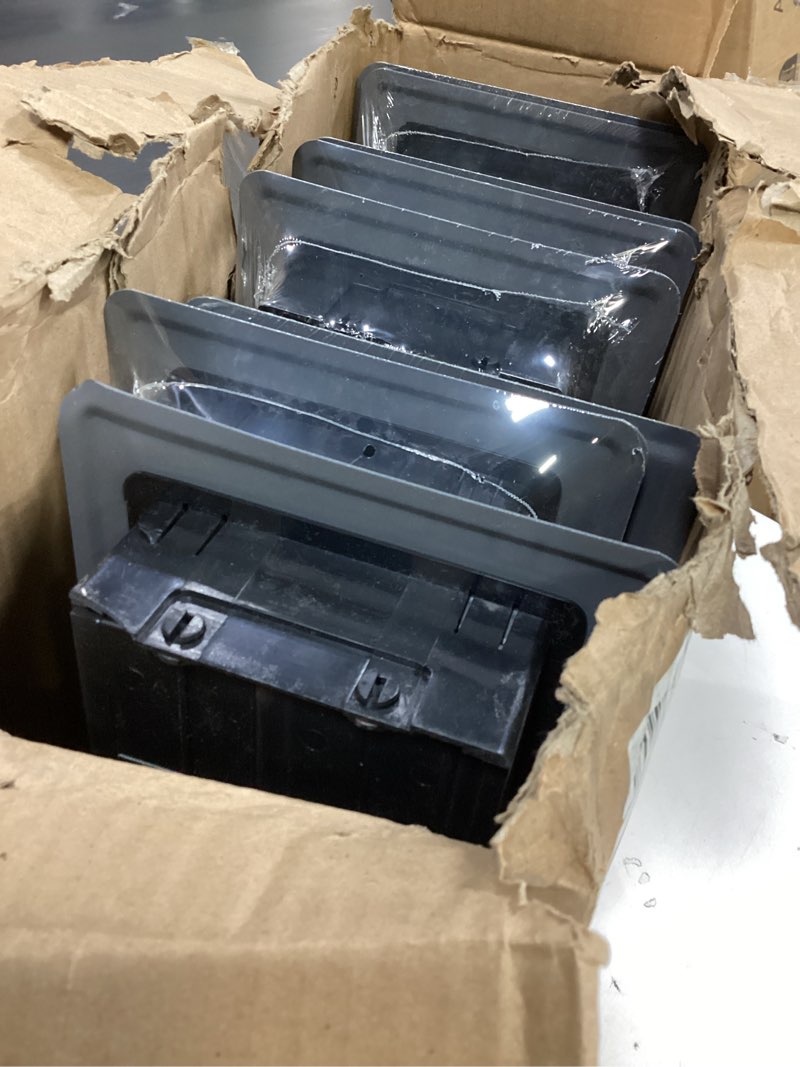 Condition photo showing Good Condition for floor register 4 x 12, heavy - duty steel adjustable airflow floor vents, rust - resistant with silent operation vent covers for home floor - 8 pack dark gray gray 4x12 8 pack