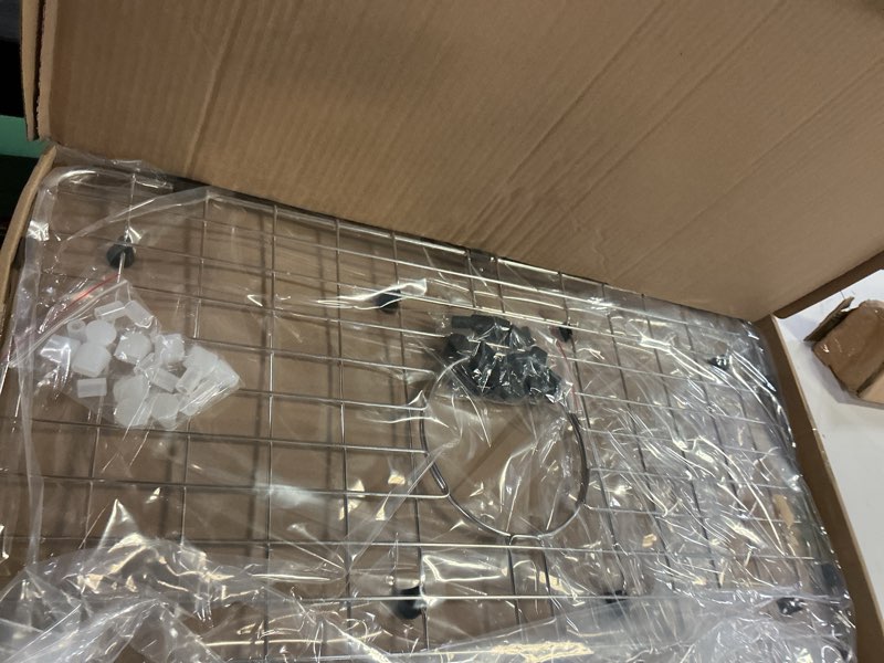 Condition photo showing New/Like New for Serene Valley Sink Bottom Grid 24-1/8\" x 12-5/8\", Centered Drain with Corner Radius 1-1/2\", Sink Protector NLW2412C