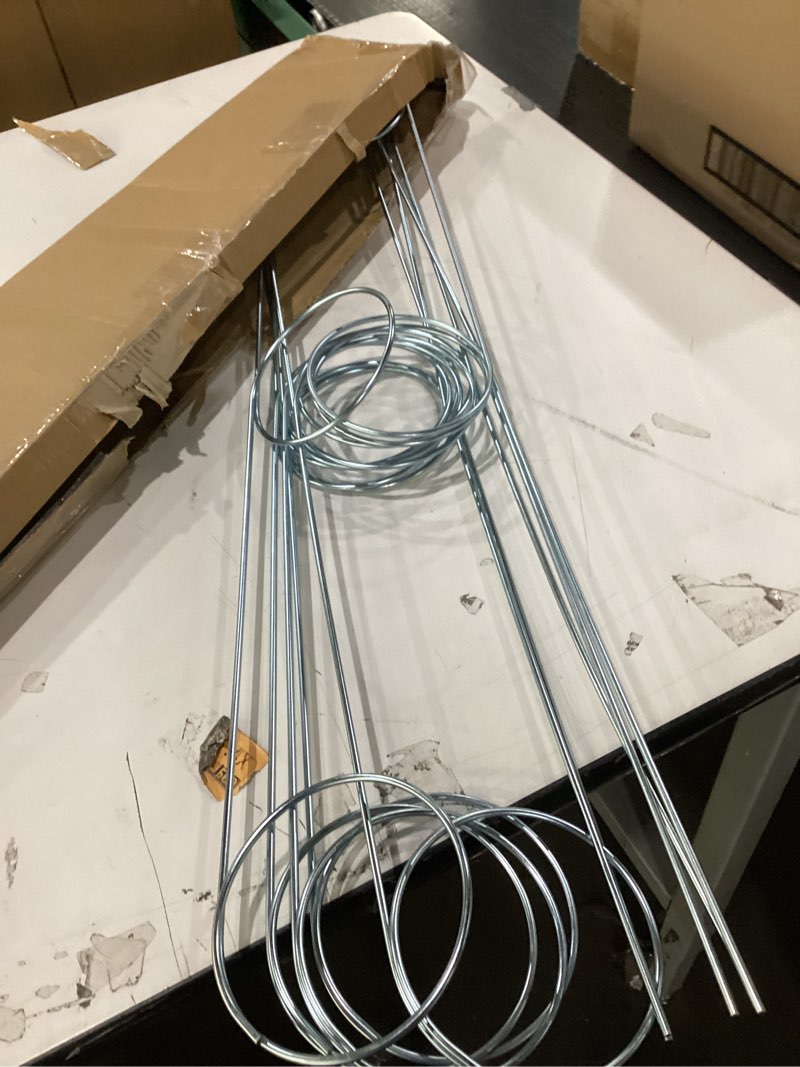 Condition photo showing Good Condition for Kathfly 10 Pcs 28 Inch Heavy Duty Sign Holder Pigtail Sign Stakes Stand Galvanized with 65mn Spring Steel for Advertising Board Garage Sale, Galvanized