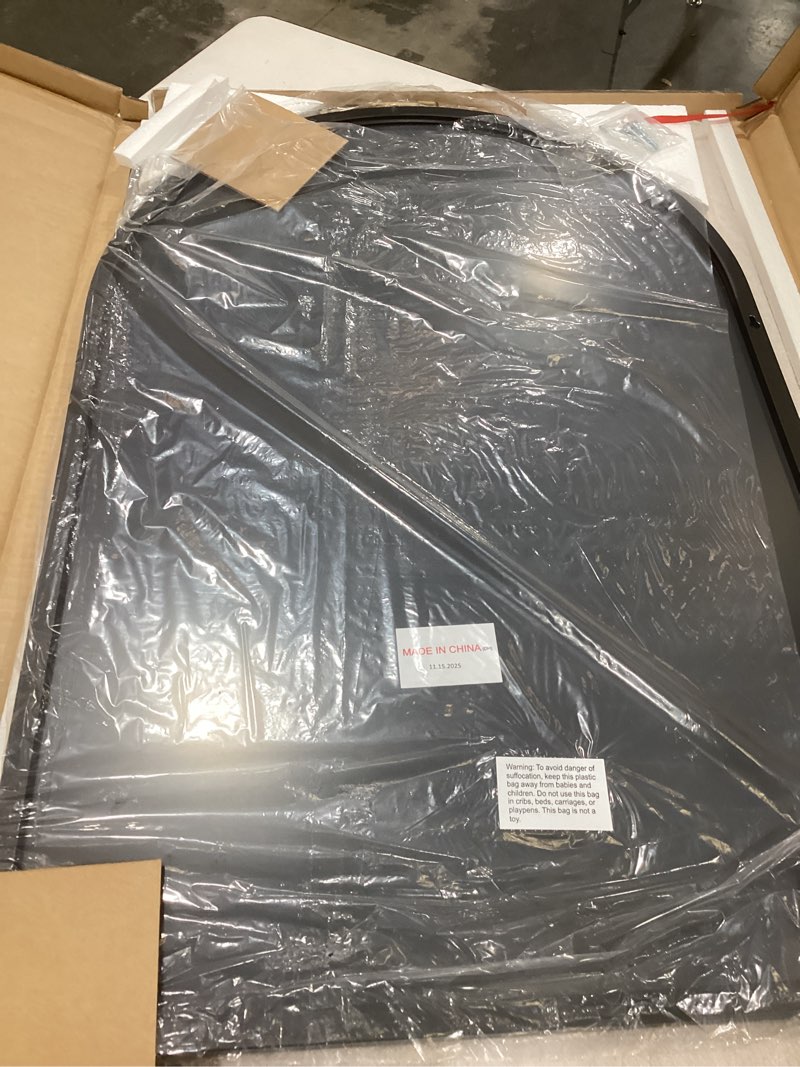 arched wall mirror 30x20 inch black bathroom vanity mirror with metal frame, modern arch mirror for 