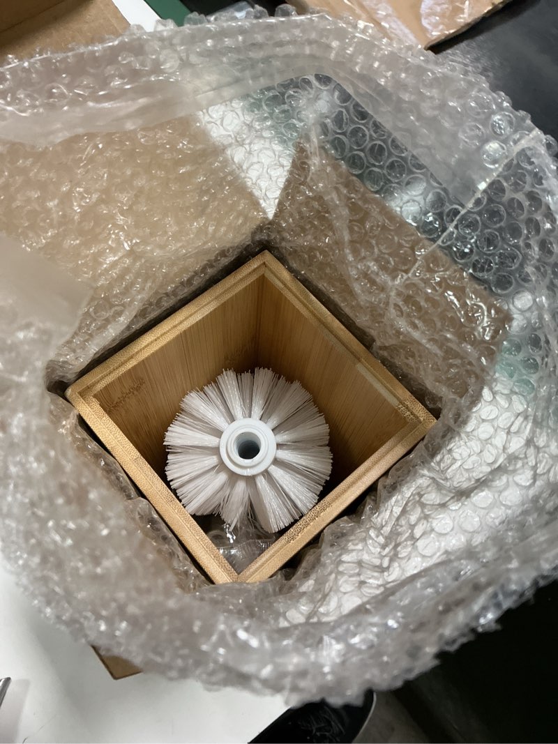 Condition photo showing Good Condition for GOBAM Bamboo Toilet Bowl Cleaner with Holder for All Toilet Types - Hidden Stainless Steel Toilet Brush - Bathroom Cleaning Brushes - Toilet Accessories - Natural