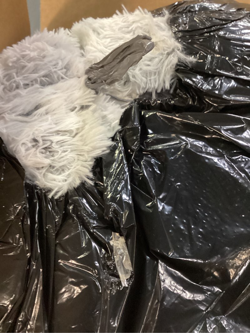 Condition photo showing Good Condition for bedsure calming dog bed for large dogs - donut washable large pet bed, 36 inches anti-slip round fluffy plush faux fur dog bed, fits up to 80 lbs pets, frost grey 36"l x 36"w x 10"th frost grey