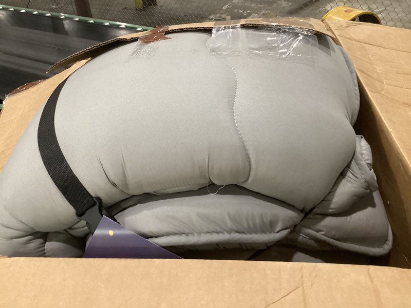 Condition photo showing As Is for maxyoyo 6" extra thick japanese tatami pad, foldable mattress for adults & guests, dark grey, twin twin dark grey