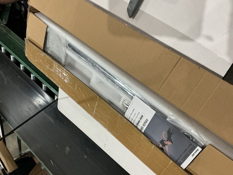 Condition photo showing As Is for prior fitness permanent fixed dance pole kit, professional 45mm spinning & static dancing pole heavy-duty steel pole dance for home, adjustable height excellent for home exercise studio club gym silver