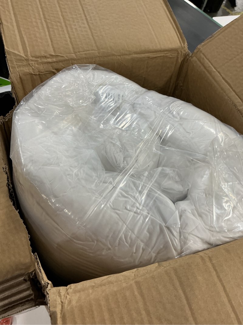 Condition photo showing New/Like New for 3 inch white goose feather mattress topper,queen feather bed topper,mattress cover with straps,ultra soft pillowtop,100% cotton fabric(60”x80”) queen white