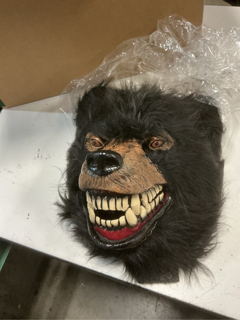Condition photo showing New/Like New for california costumes, black bear motion mask