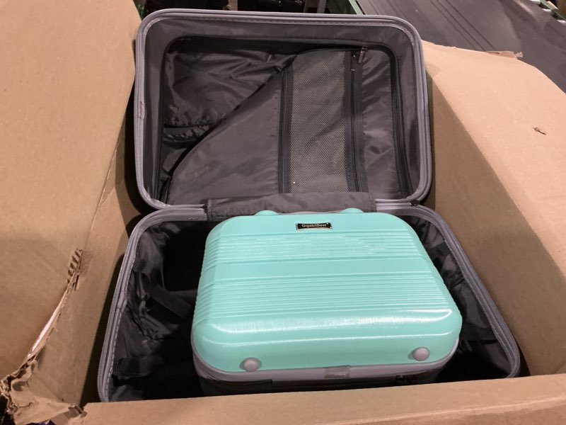 Condition photo showing As Is for gigabitbest carry on luggage 22x14x9 airline approved, hard case luggage sets 2 piece, pc+abs small 