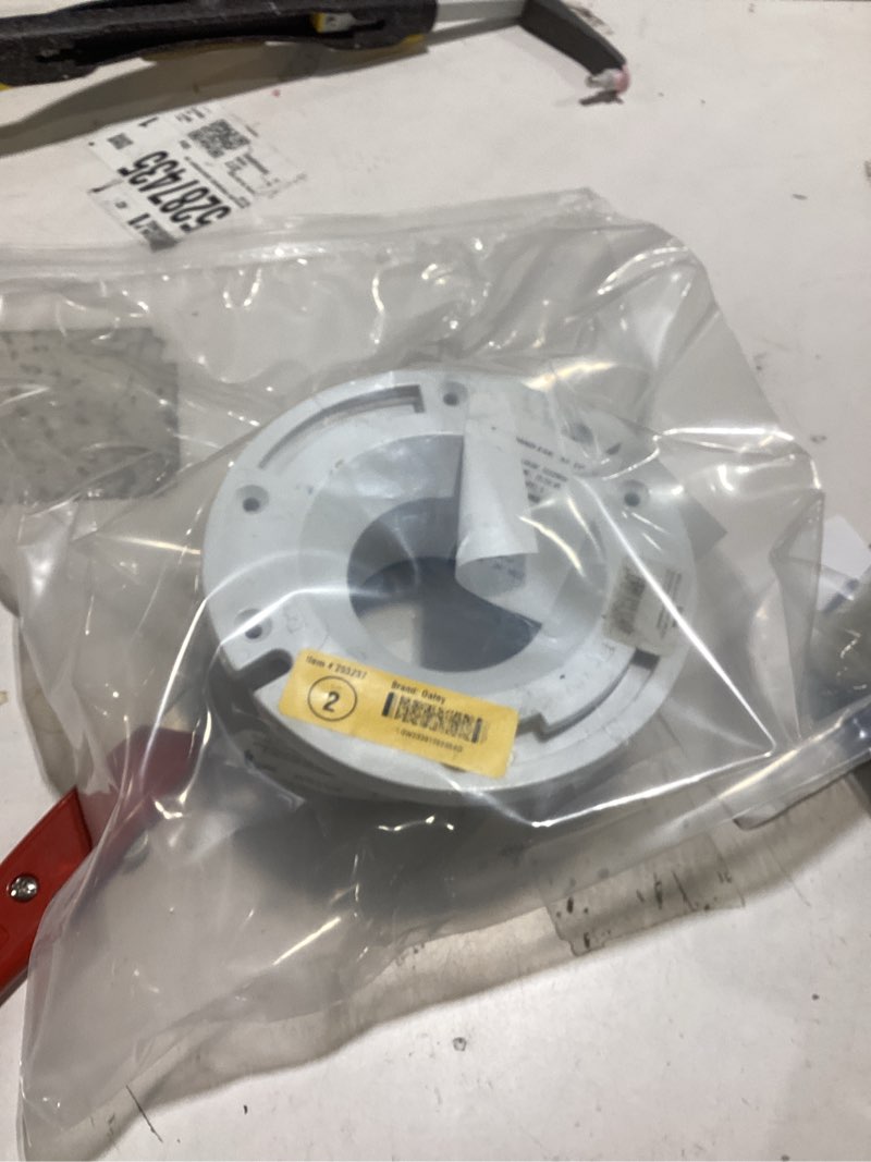 Condition photo showing As Is for oatey fast set 3.5-in white pvc toilet flange