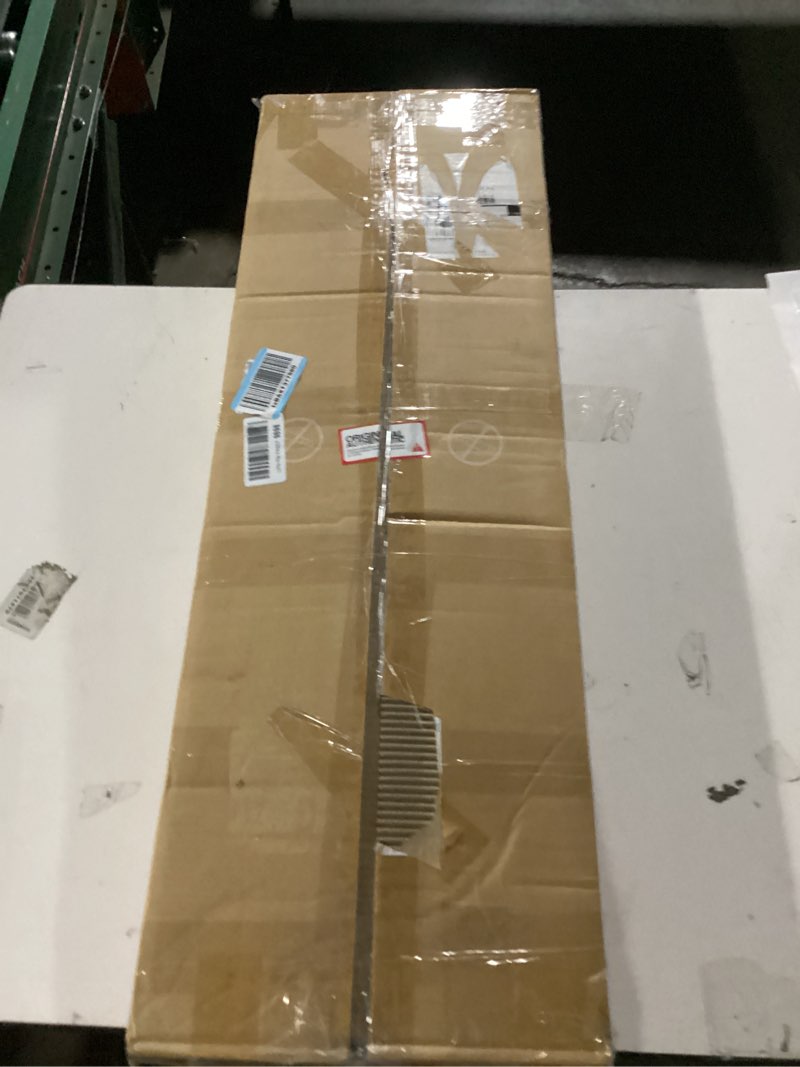 Condition photo showing New/Like New for nightstand, 4 drawer dresser end table bedside furniture with wooden top steel frame fabric bins for bedroom, closet, entryway, dorm, living room, brown brown 11.8"d x 17.7"w x 37.4"h (4 drawers)