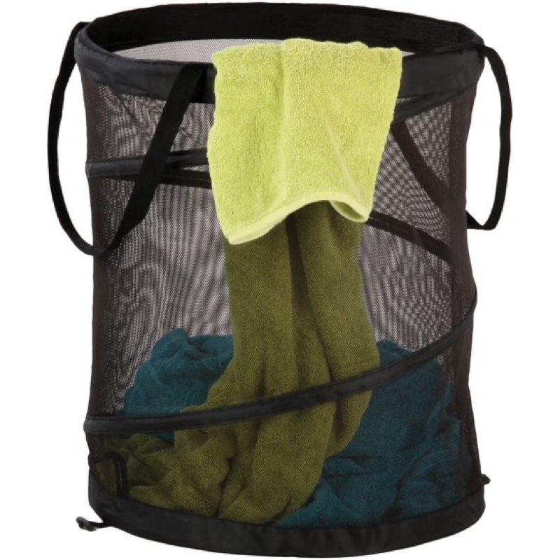 Honey Can Do Large Mesh Pop-Up Hamper-Black