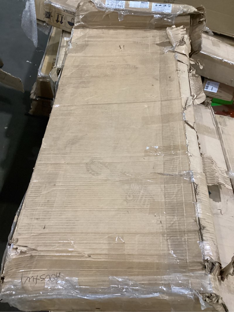 Condition photo showing As Is for 31.5'' Wooden Dog Crate Furniture, Indoor Dog Kennel Dogs Cage for Small/Medium Dogs, Heavy Duty Dog Crates Decorative Pet House End Side Table TV Stand, Greige Black DFC85105B 31.5"L x 22.0"W x 24.0"H Greige