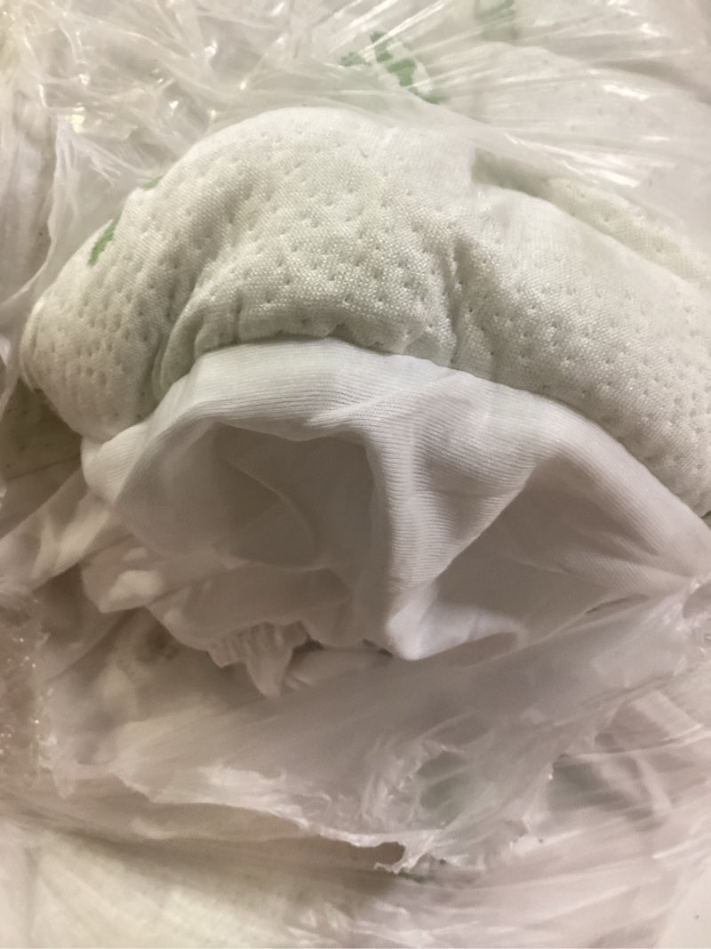 Condition photo showing As Is for ultra soft queen size mattress topper - viscose made from bamboo pillow top mattress pad for back pain relief - naturally cooling for hot sleepers, green green queen