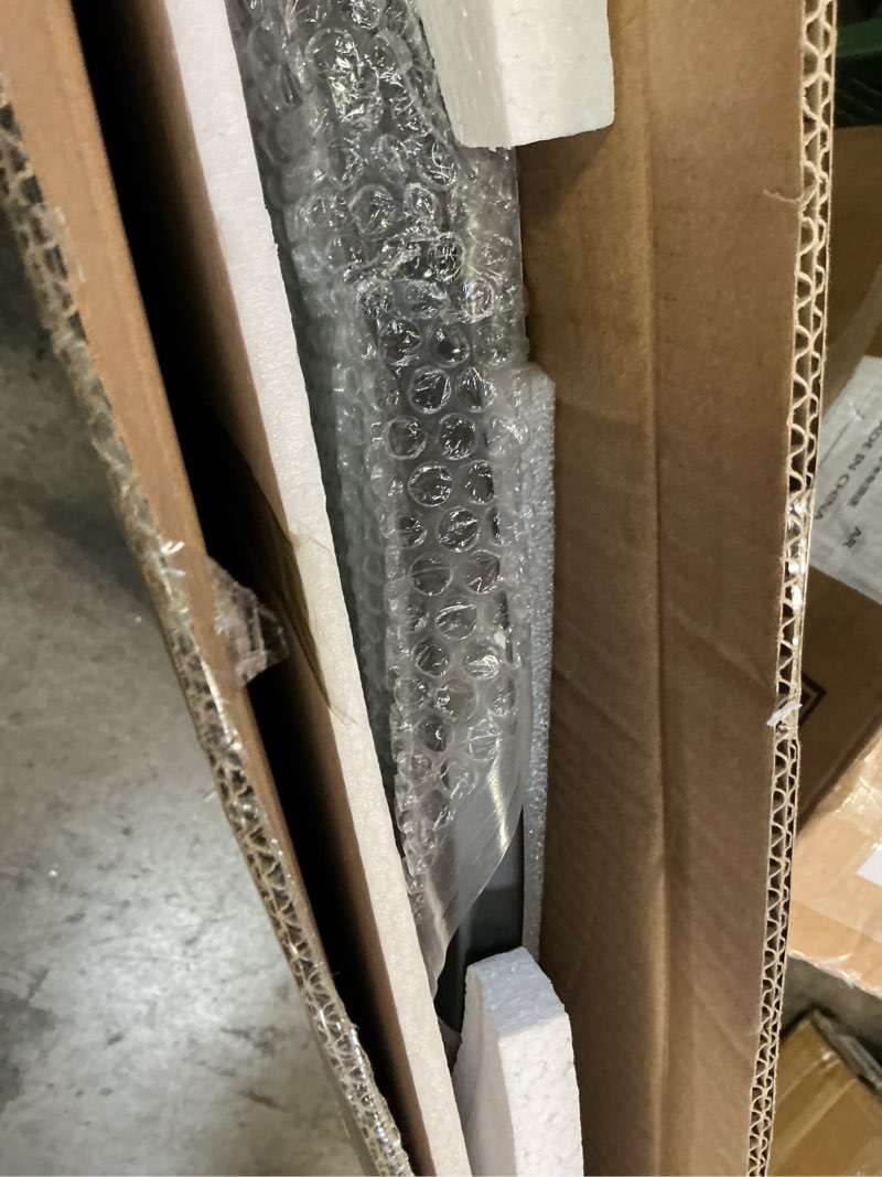 Condition photo showing Good Condition for growsun 28'' black round mirror for bathroom, circle bathroom mirror for wall, entryway living room with metal frame for home decor black 28"l x 28"w