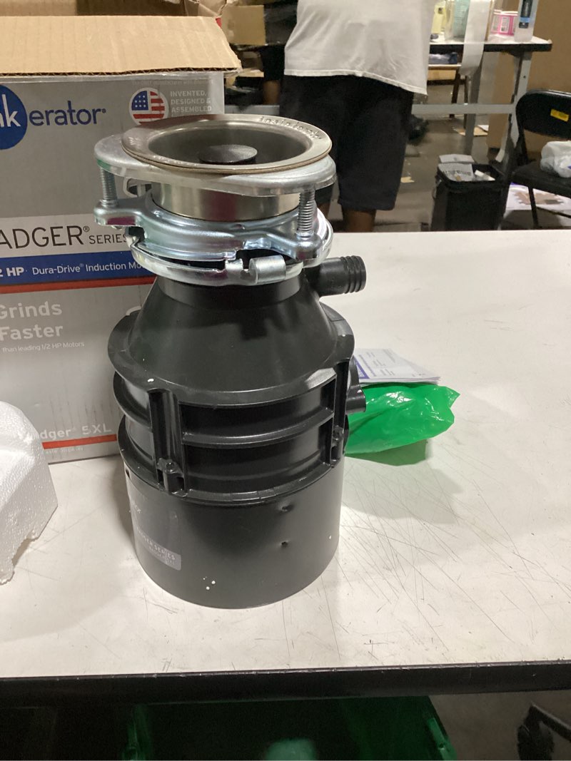 Condition photo showing New/Like New for insinkerator badger 5xl continuous feed 1/2-hp septic safe non-corded garbage disposal