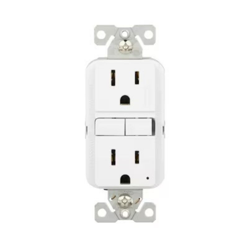 Eaton 15 -Amp 125-volt GFCI Residential Decorator Outlet , White