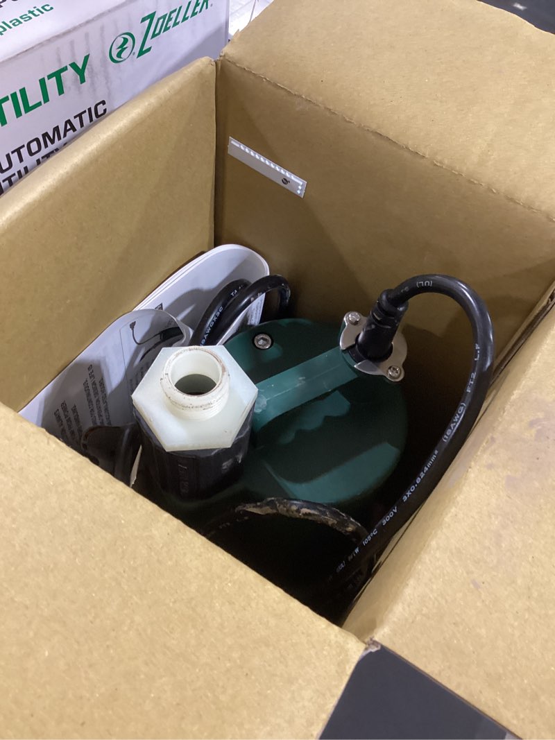 Condition photo showing As Is for 1/3hp automatic utility pump