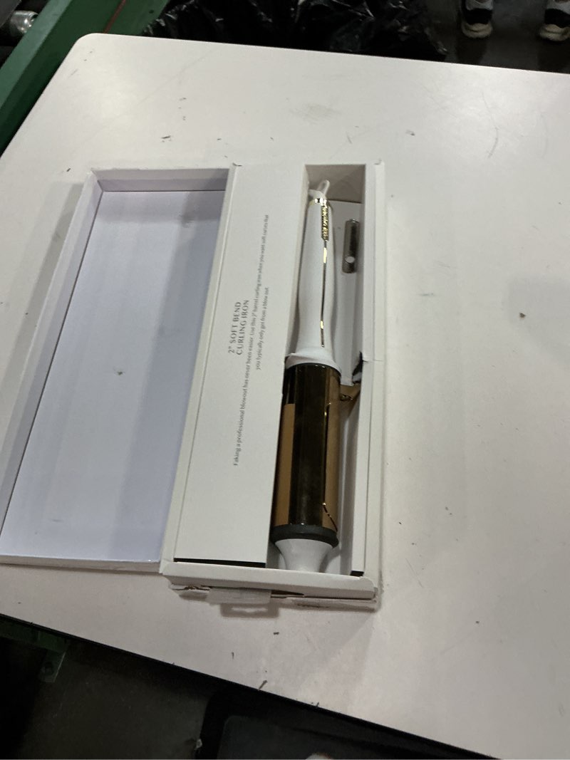 Condition photo showing Good Condition for kristin ess hair 2 inch titanium curling iron for big blowout waves + volume-2” salon professional wide + large barrel curling iron - auto shut-off - smooth+shiny loose waves for medium to thick hair 2 inch (pack of 1)