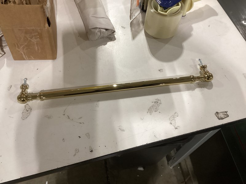 allied brass p-3/18-pb 18 inch beaded refrigerator pull, polished brass