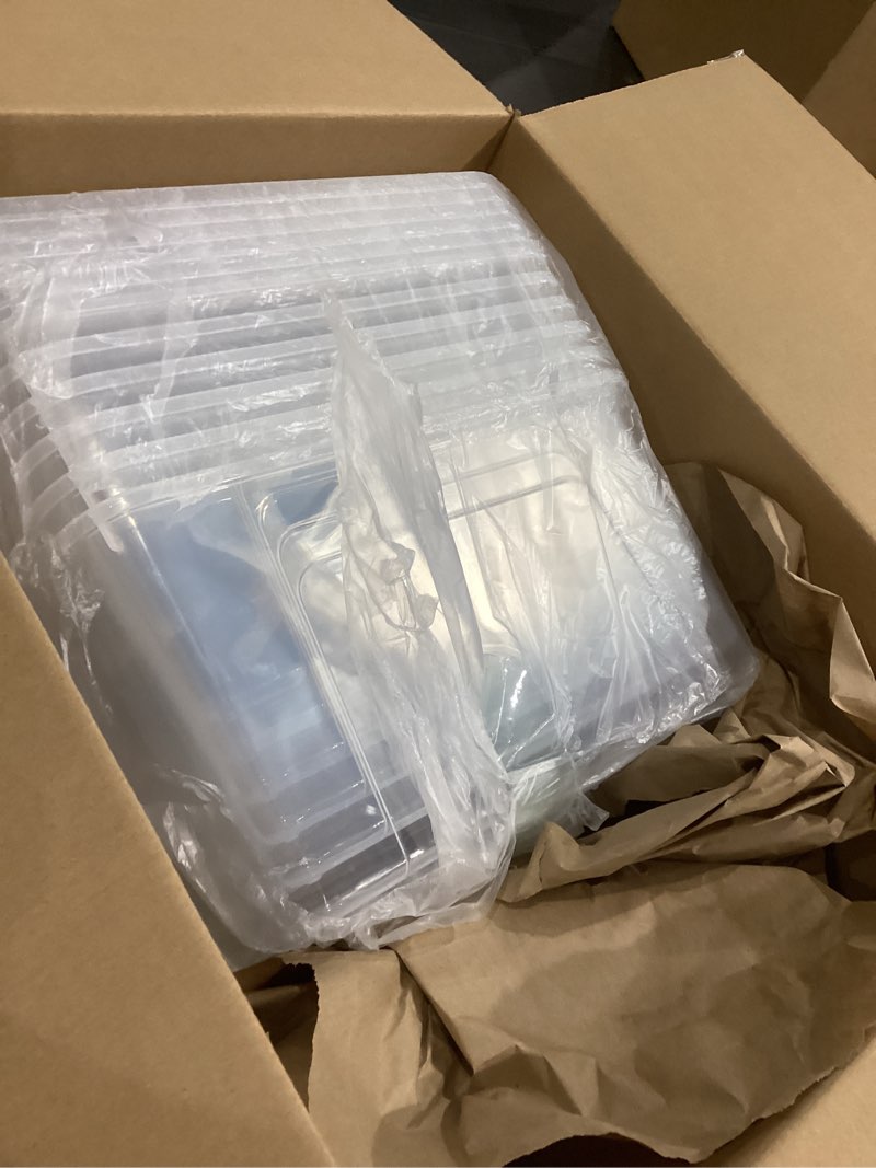 Condition photo showing Good Condition for 19 Quart Plastic Storage Bins with Lids, 6-Pack Stackable Clear Storage Organizing Box with Handle 19 QT