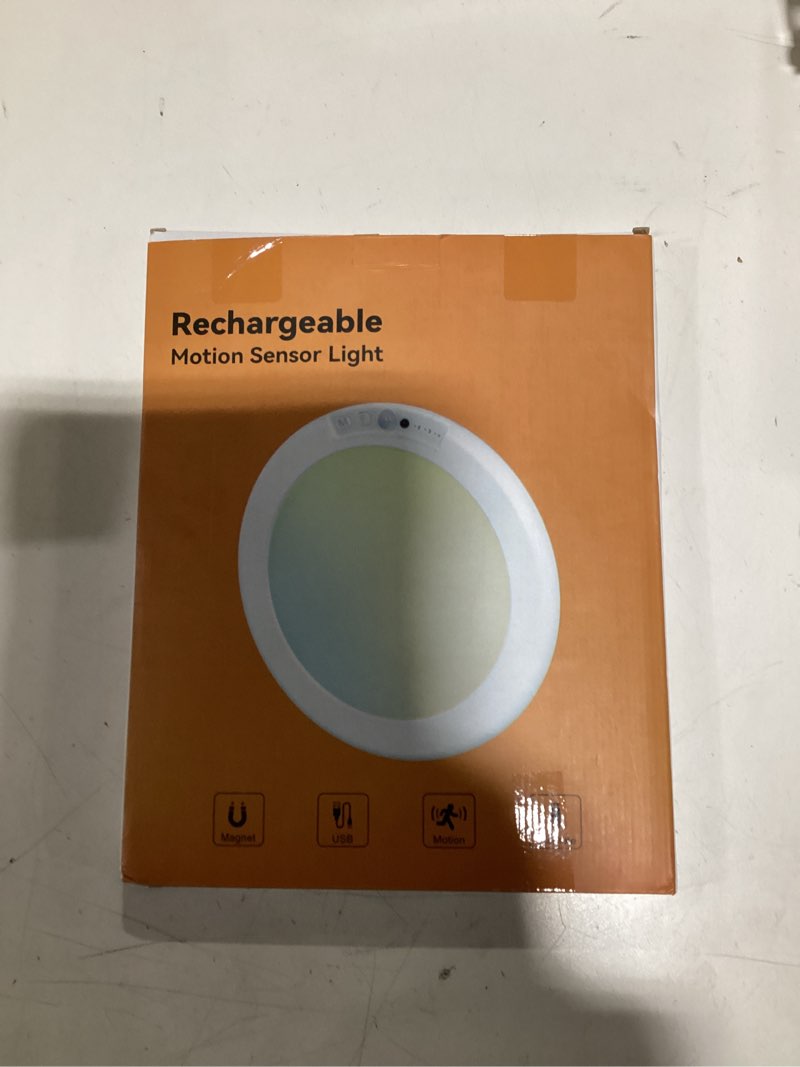 Condition photo showing As Is for Gotopceed Rechargeable Motion Sensor Ceiling Light with Remote - Magnetic Wireless Ceiling Light Bat