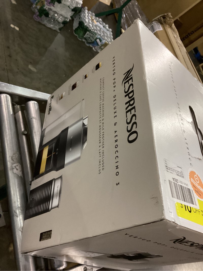 Condition photo showing As Is for Nespresso Vertuo Pop+ Deluxe Coffee and Espresso Maker by Breville with Milk Frother, Titan Machine + Milk Frother Titan