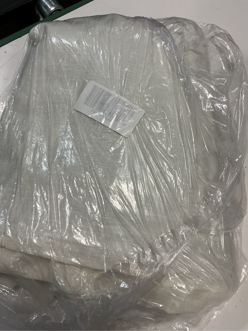 Condition photo showing Good Condition for quince european linen room darkening curtain - single panel ivory 48in 108 