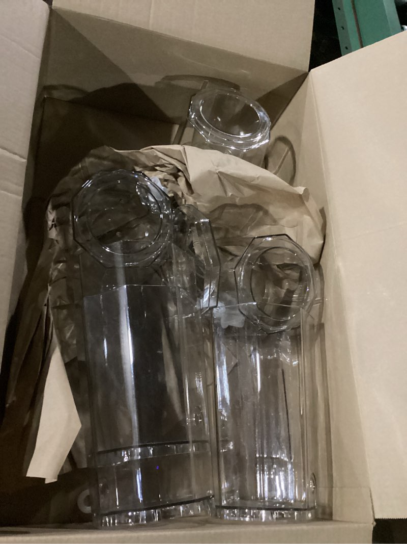Condition photo showing Good Condition for Lifewit 1 Gallon Drink Dispenser for Parties 3 Pcs, 4L Plastic Beverage Container with Stand for Juice/Tea/Soda & Lemonade, BPA Free Clear Water Pitcher with Spigot for Mimosa Bar, Party Hosting 3 small-1 Gal