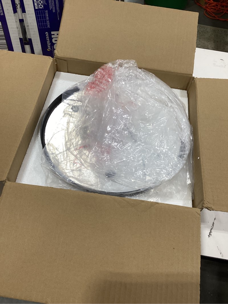 Condition photo showing Good Condition for Flush Mount Ceiling Light Fixture, 12 Inch 2-Light Modern Farmhouse Semi Ceiling Light with Seeded Glass for Bedroom, Entryway, Kitchen, Hallway, ROS88 BK Black ROS88-Standard