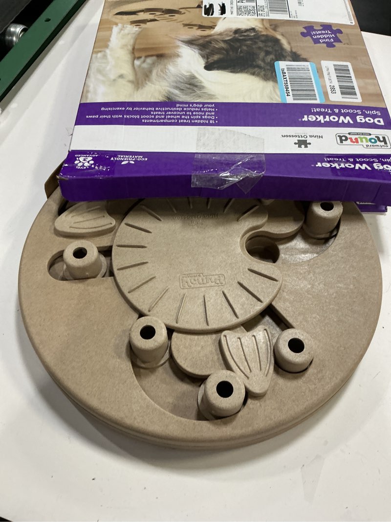 Condition photo showing Good Condition for Outward Hound by Nina Ottosson Dog Worker Treat Puzzle Enrichment Toy, Level 3 Advanced, Tan Dog Worker (Tan)