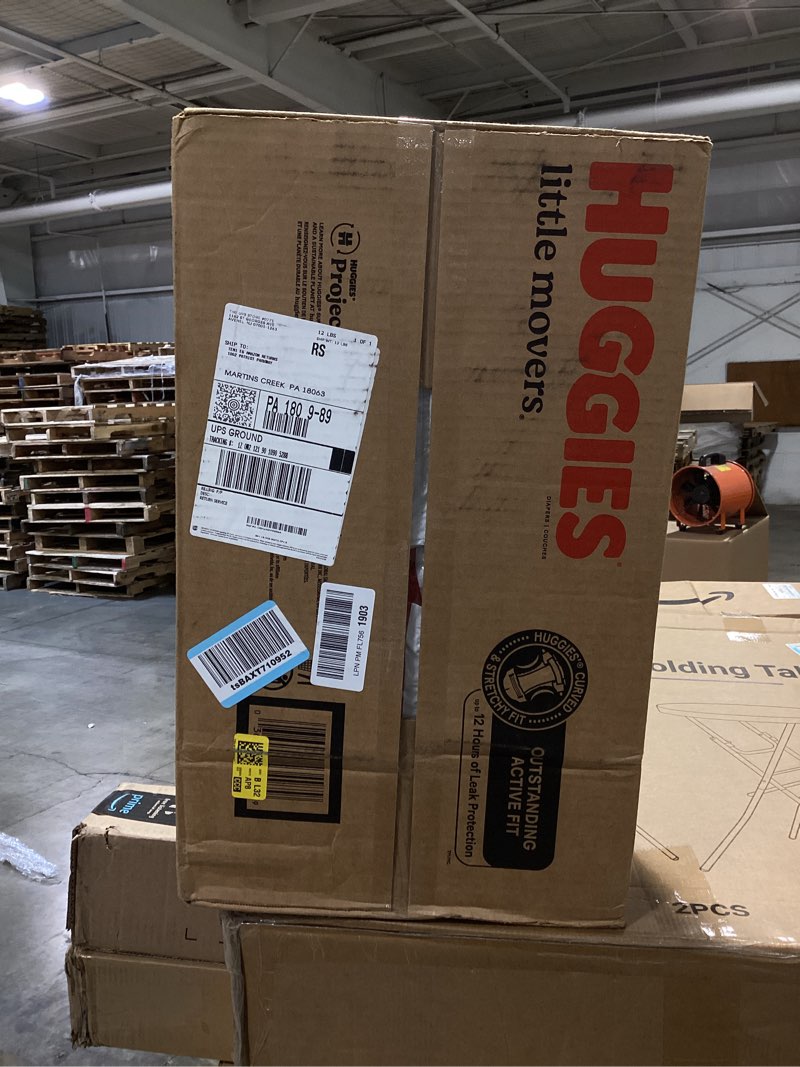 Condition photo showing Good Condition for huggies size 3 diapers, little movers baby diapers, size 3 (16-28 lbs), 156 count (6 packs of 26) size 3 156