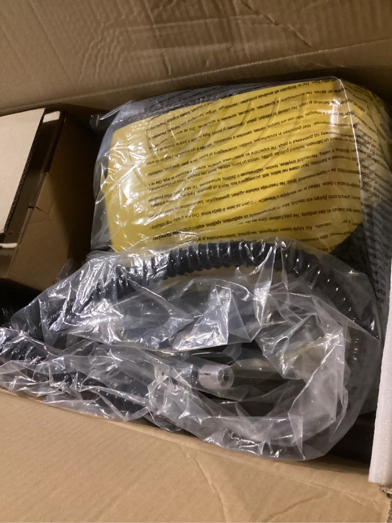 Condition photo showing Good Condition for waitbird steam cleaner, steam cleaner for home, handheld steamer for cleaning with 21 accessories, 248 °f high temperature, suitable for grout, floor. sofas, upholstery, carpets yellow