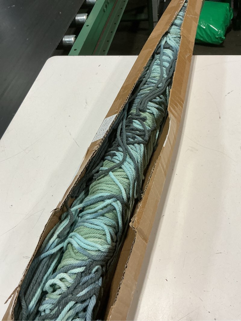 Condition photo showing Good Condition for laddawan extra large macrame wall hanging dip-dyed tapestry modern wooden home wall art for living room boho handmade wall decor for bedroom (green)