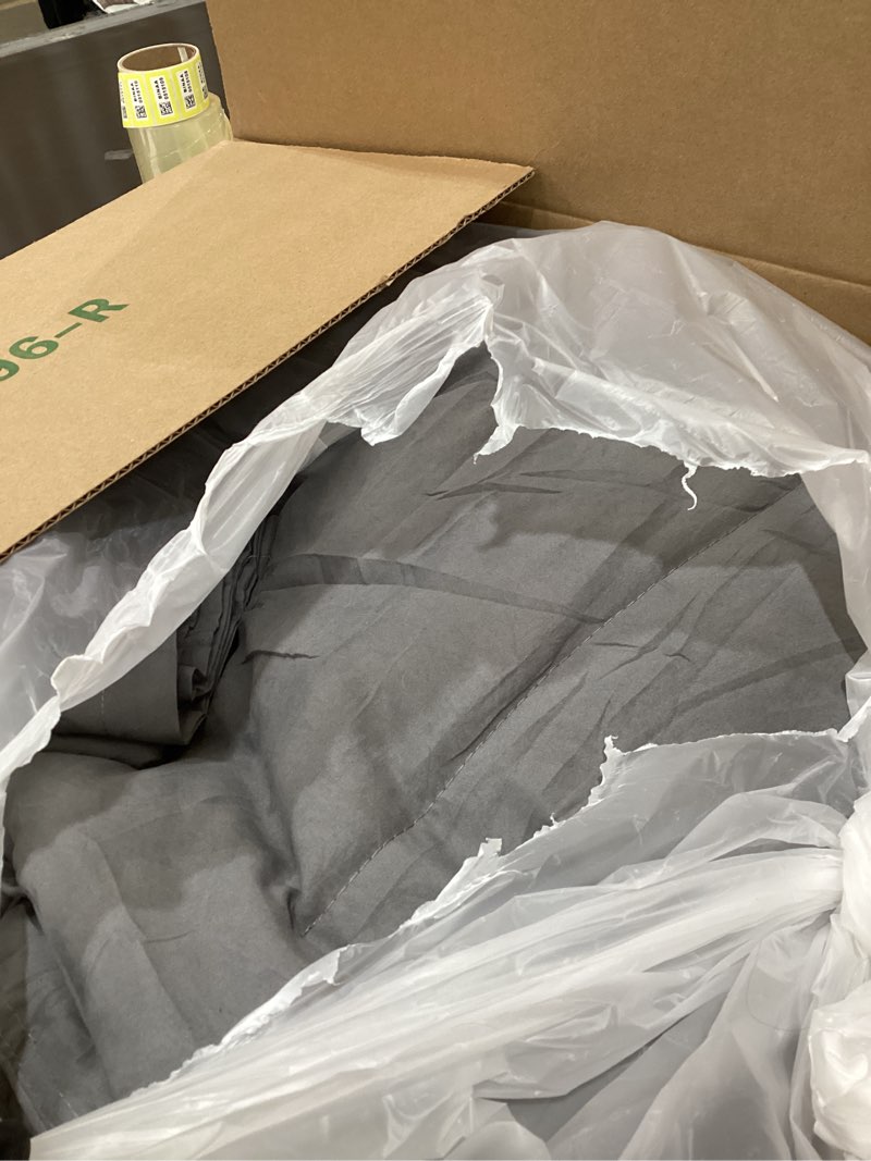 Condition photo showing As Is for Casa Platino Comforter Queen Bed Set- Cozy Queen Comforter Set - Ultra Soft & Breathable Pre-Washed 100% Hydro-Brushed Queen Bedding Sets - Super Soft & Cozy Bedding Comforter Set Queen Size- Charocal Queen Charcoal