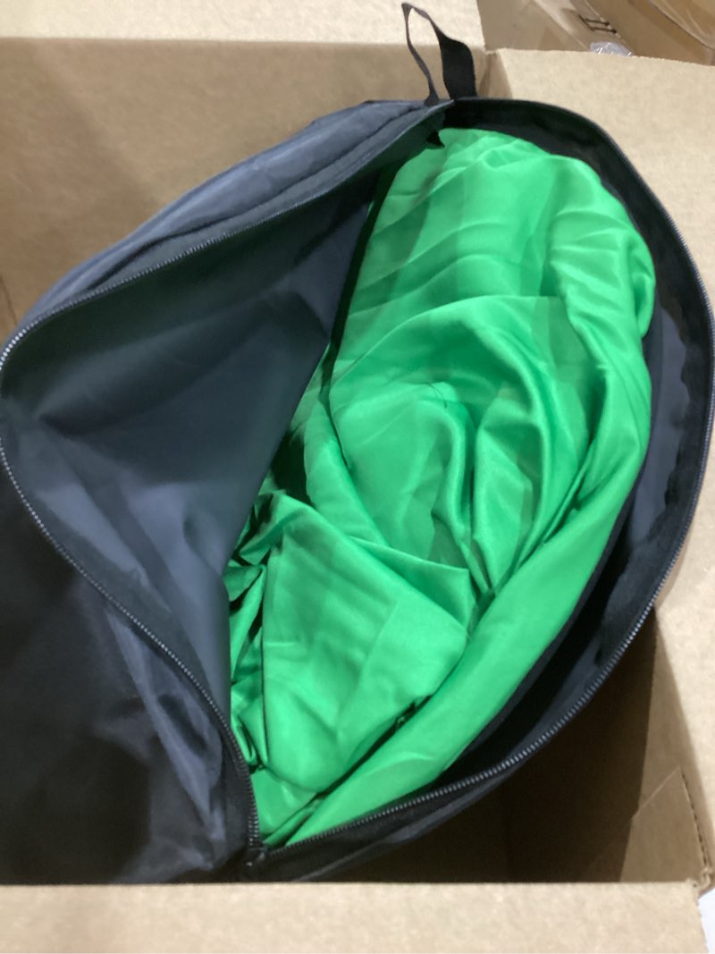 Condition photo showing Good Condition for portable green screen chair, 57 in collapsible greenscreen backdrop with stand double sided green background, chroma key backdrop for zoom/streaming, gaming & meetings 57in