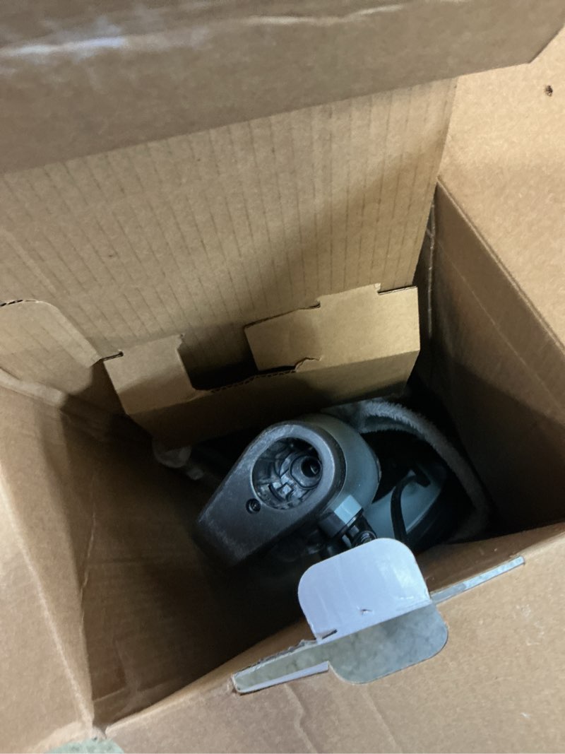 Condition photo showing As Is for shark steam & scrub steam mop, all-in-one scrubbing and sanitizing hard floor cleaner, led headlights, 4 dirt grip soft scrub pads included, xl water tank, swivel steering, hawaiian grey, s8001