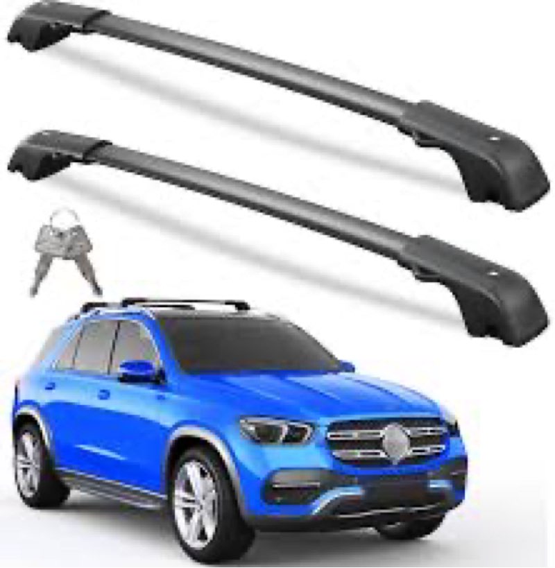 wonderdriver 300lbs roof rack cross bars compatible with mercedes benz gle 2015-2025 with raised sid