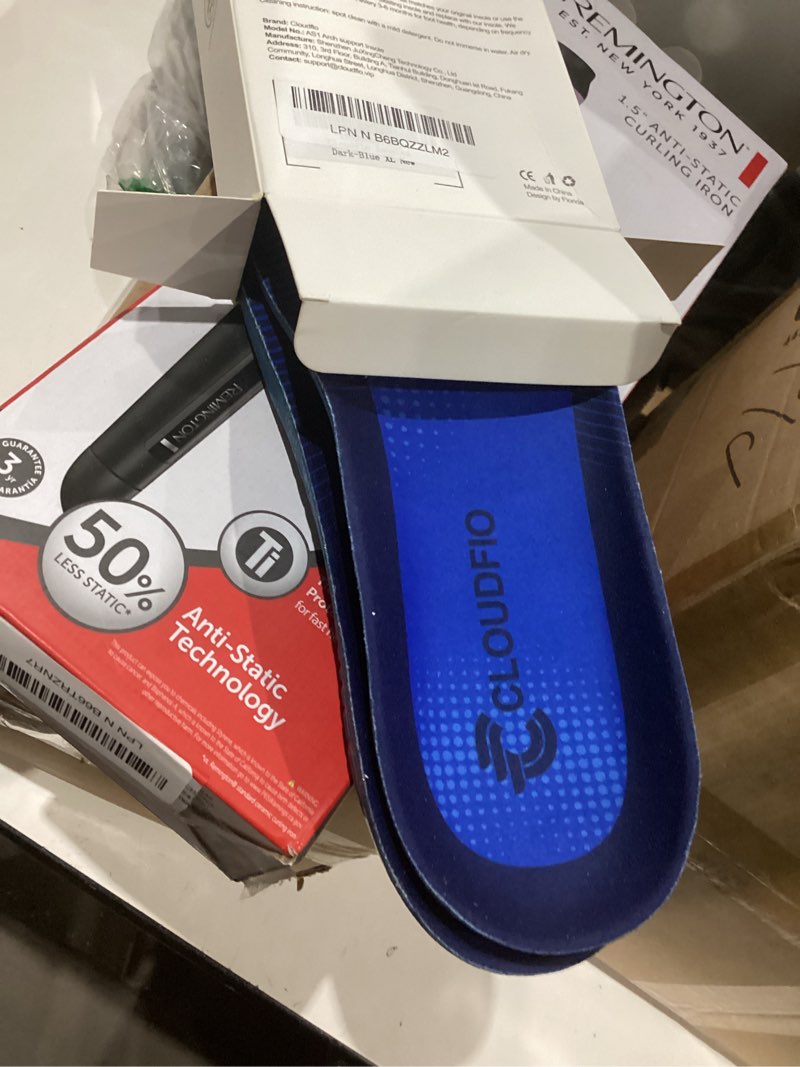 Condition photo showing As Is for Plantar Fasciitis Insoles for Men Women,High Arch Support for Pain Relief,Shoe Inserts Orthotic for Flat Feet,Work Boot Insoles for Shock Absorbing Inserts (Fit for Standing All Day) DB-XL Dark-blue MEN 10-13|WOMEN 12-14(310mm)