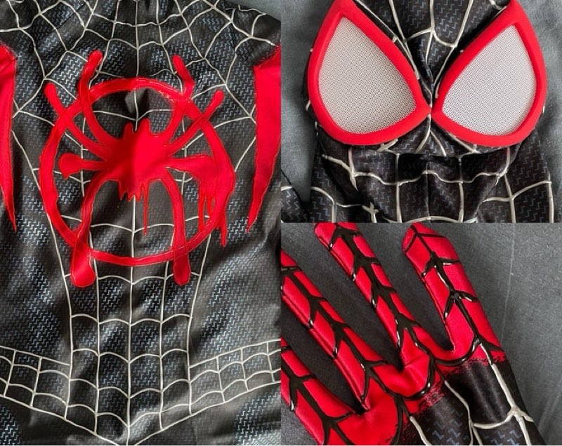 Halloween Men’s Superhero Cosplay Costume - Blue Stretch Full Jumpsuit Bodysuit with 3D Mask - Up for Adults Adult-XL(Height:71-75in)