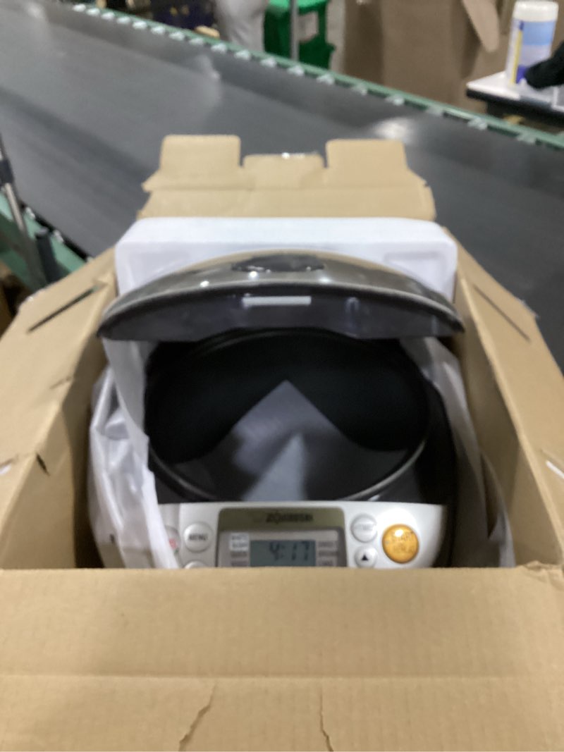 Condition photo showing New/Like New for Zojirushi NS-TSC18 Micom Rice Cooker and Warmer – 1.8 Liters 10 cups Rice Cooker