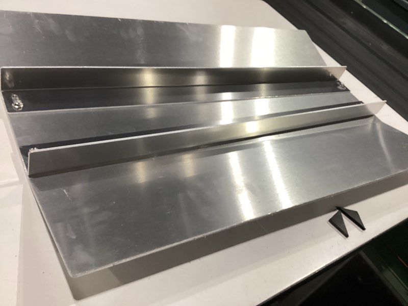 Condition photo showing Good Condition for 28.5" l×1.2" h bridge threshold ramps for doorways, fits 3.5–6" wide thresholds with adjustable support bars, non-slip aluminum wheelchair ramps for home steps