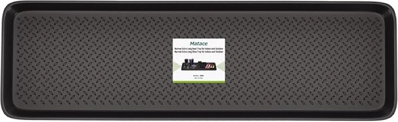 Matace 1 Pack Rubber Extra Large Shoe Tray for Entryway,Long Boot Tray,Slim Boot Mat for Indoor and Outdoor Use,16x55 in, Rectangular (Pack of 1)
