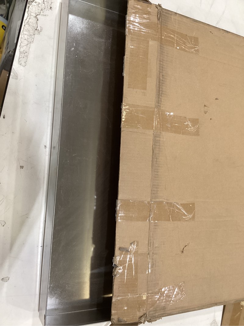 Condition photo showing Good Condition for stainless steel gas stove top cover, multi-functional noodle board, cooktop cover for expanding kitchen space, robust and durable, 30"x 22"x2.7", silver