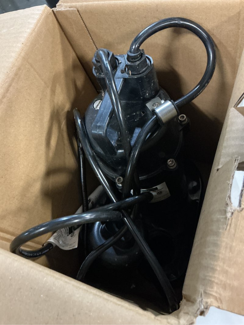 Condition photo showing As Is for utilitech 1/3-hp 40-gpm aluminum submersible sump pump