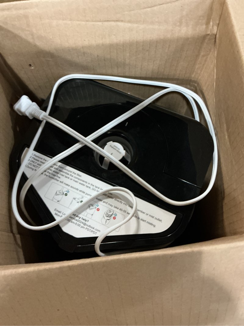 Condition photo showing As Is for 5Gal Smart Humidifier Large Room up to 2800ft², 1000mL/h, APP & Remote Control, 180° Auto Rotating Nozzle, 24H Timer, 60H Supersized Cool Mist Humidifiers for Whole House Home Bedroom Office Plants White