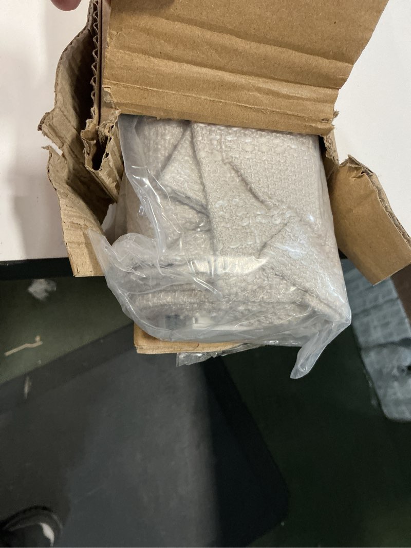 Condition photo showing Good Condition for Madison Park Cordless Roman Shades, Total Blackout Window Blind Privacy Window Shades, Thermal Insulated Cordless Window Treatment for Bedroom, Living Room, Quincy, Single Panel 33" W X 64" H Linen Total Blackout Slub-textured Linen 33"W x 64"H