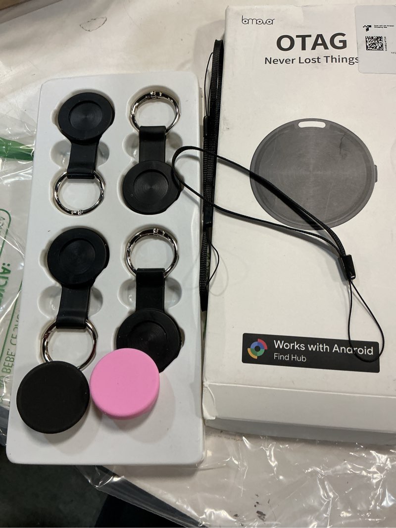 Condition photo showing As Is for Air Tags for Android,Air Tags-4 Pack Android,Air Tracker Tags with 6 Case,2 Year Battery Life,Google Find Trackers for Google'S Find Hub App,IP65 Waterproof Luggage Air Tracker Tag for Keys,Kids